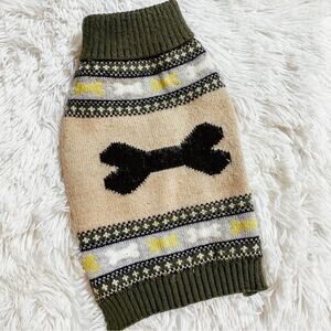 WAG-A-Tude • Dog Bone Print Knit Winter Sweater Costume